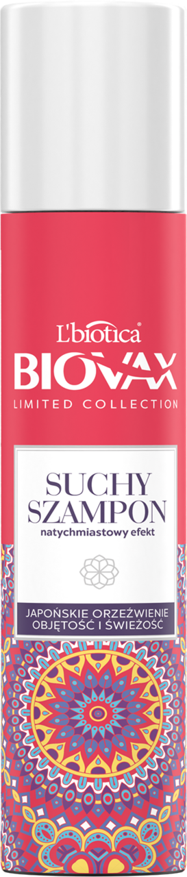 biovax suchy szampon japońska wiśnia i mleko migdałowe