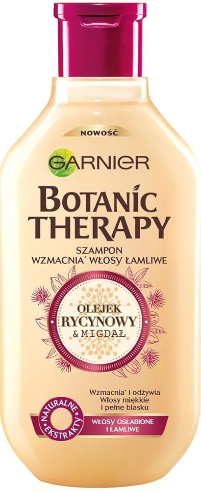 garnier szampon z rycyną do włosów łamliwych