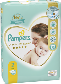 rosman pampers premium care rozmiar 1 2-5kg 22sztuki nowe