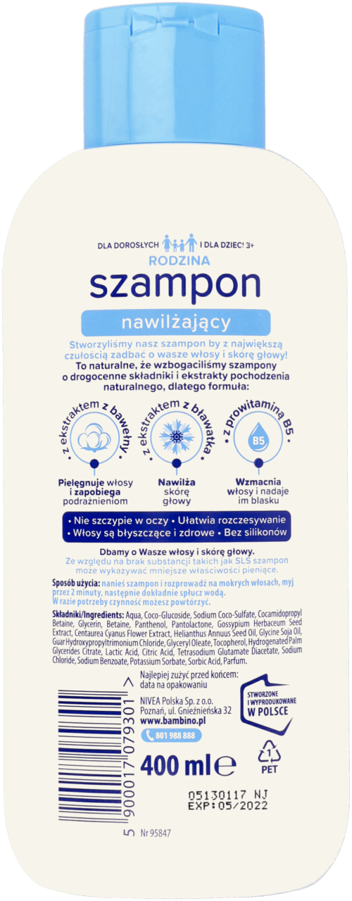 szampon dla dzieci bambino skład