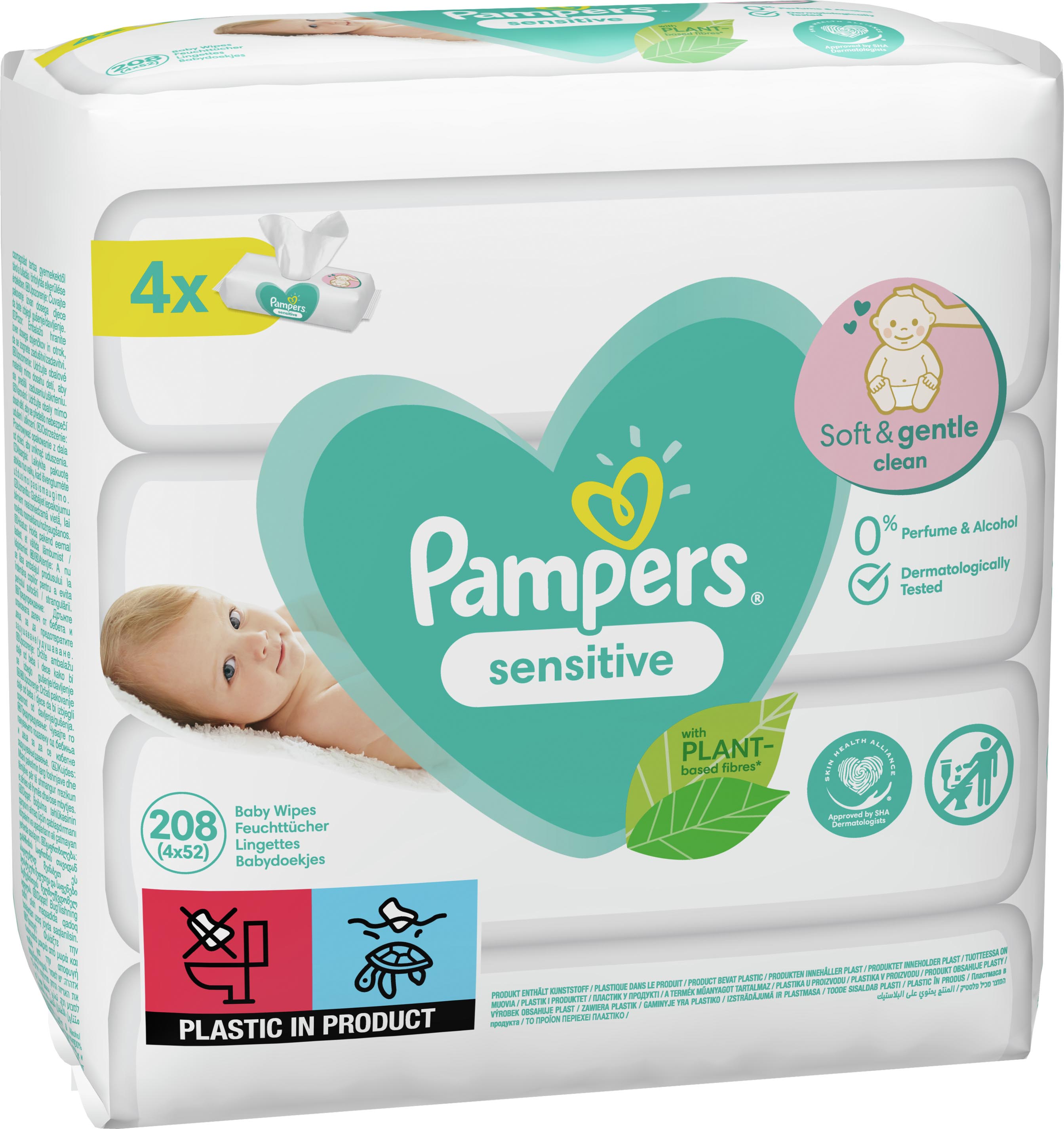 tesco pampers sensitive 6x64 chusteczki