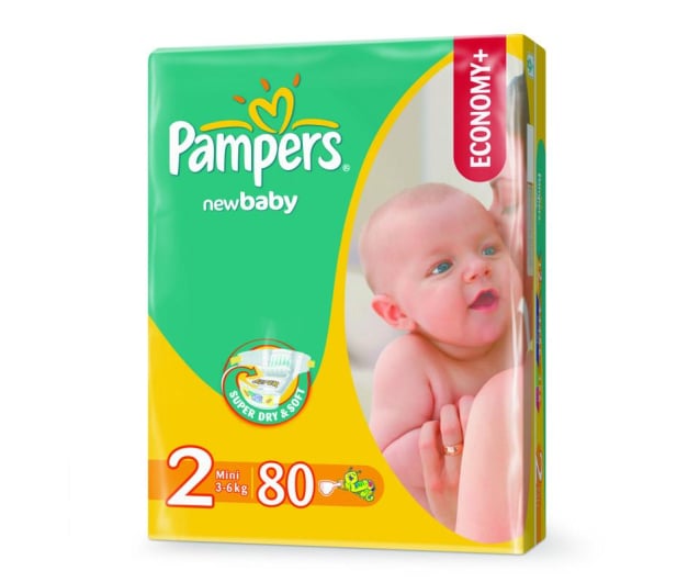 pampers new baby-dry pieluchy 2 mini 3-6 kg 80 szt