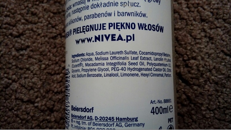 nivea głęboko oczyszczający szampon micelarny skład