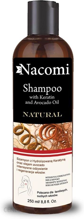 szampon do włosów z keratyną i olejem avocado nacomi