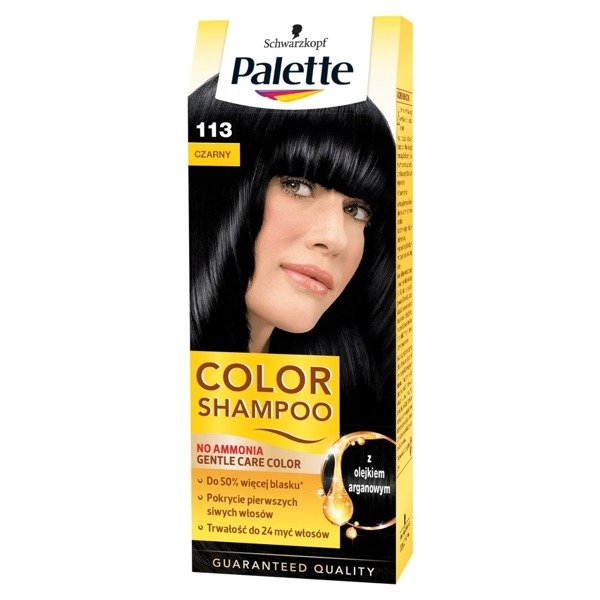 palette color shampoo szampon koloryzujący 113 czarny opinię