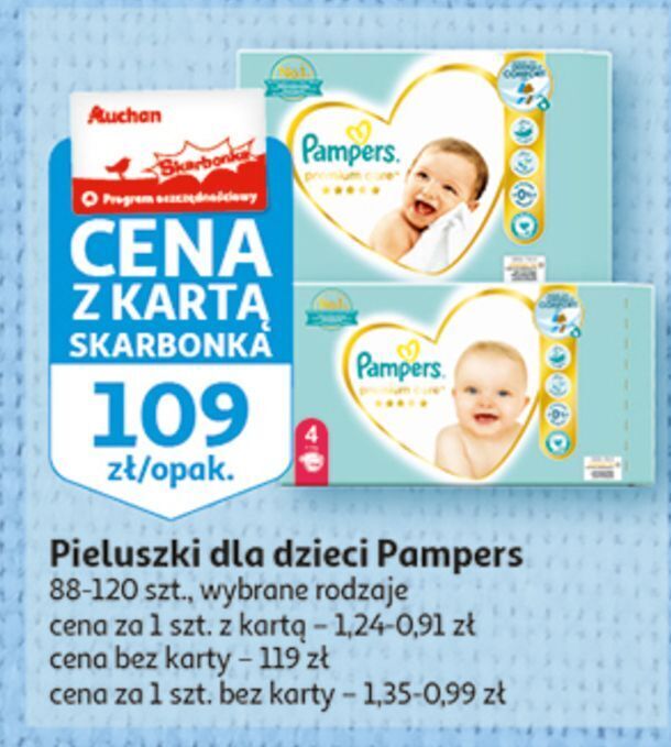 auchan pieluchy pampers cena