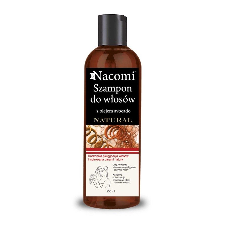 szampon do włosów z keratyną i olejem avocado nacomi
