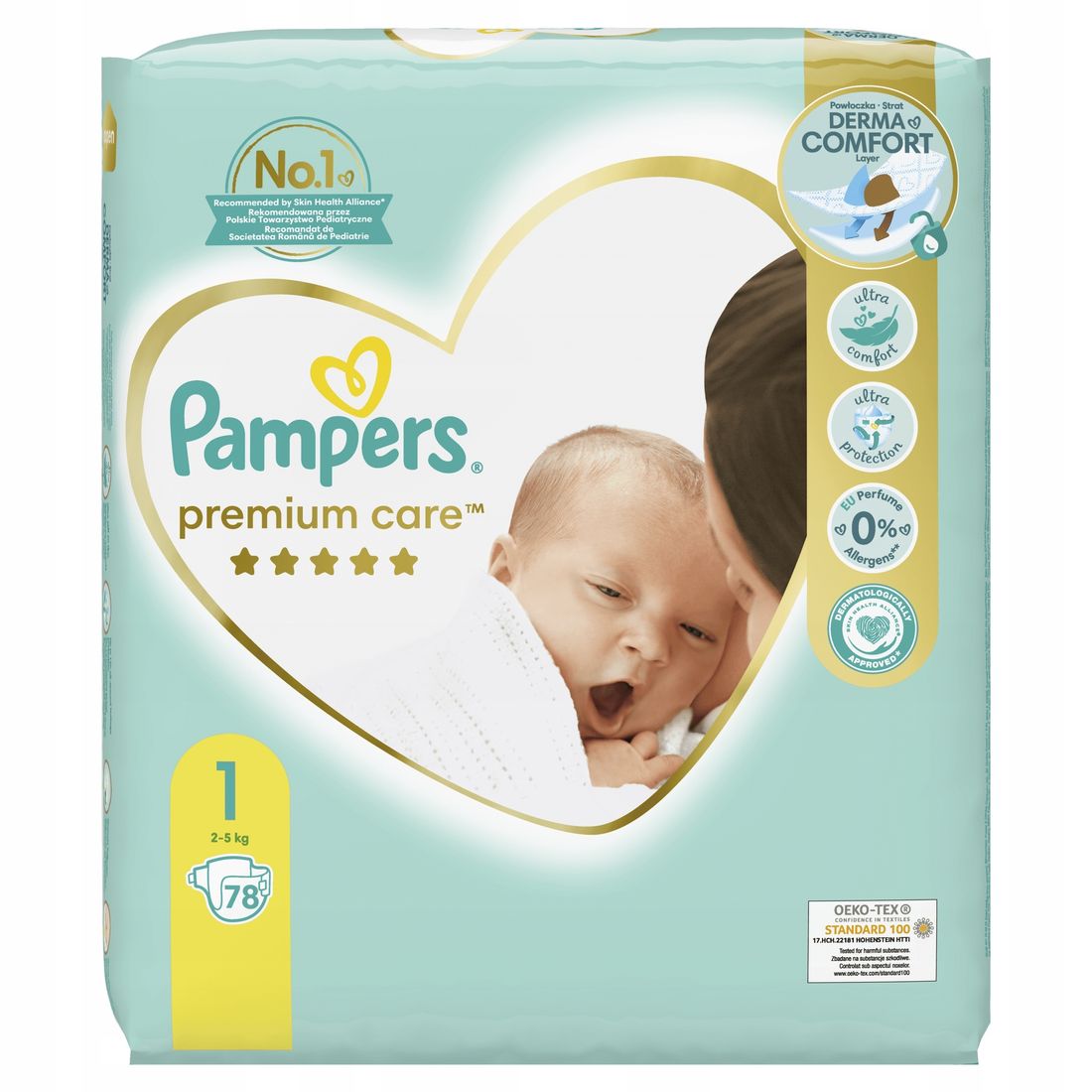 pampers premium care pieluchy 1 newborn 156szt