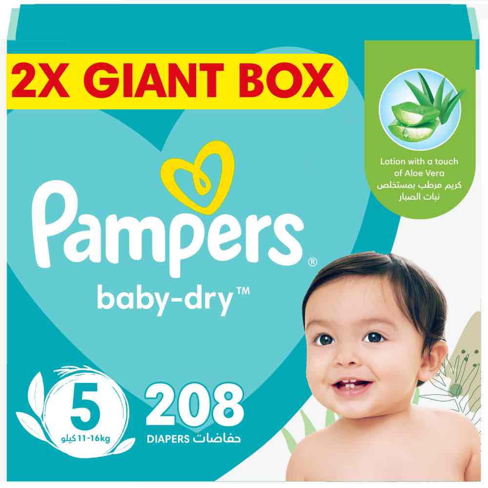 pampers 5-8 kg 208 sztuk