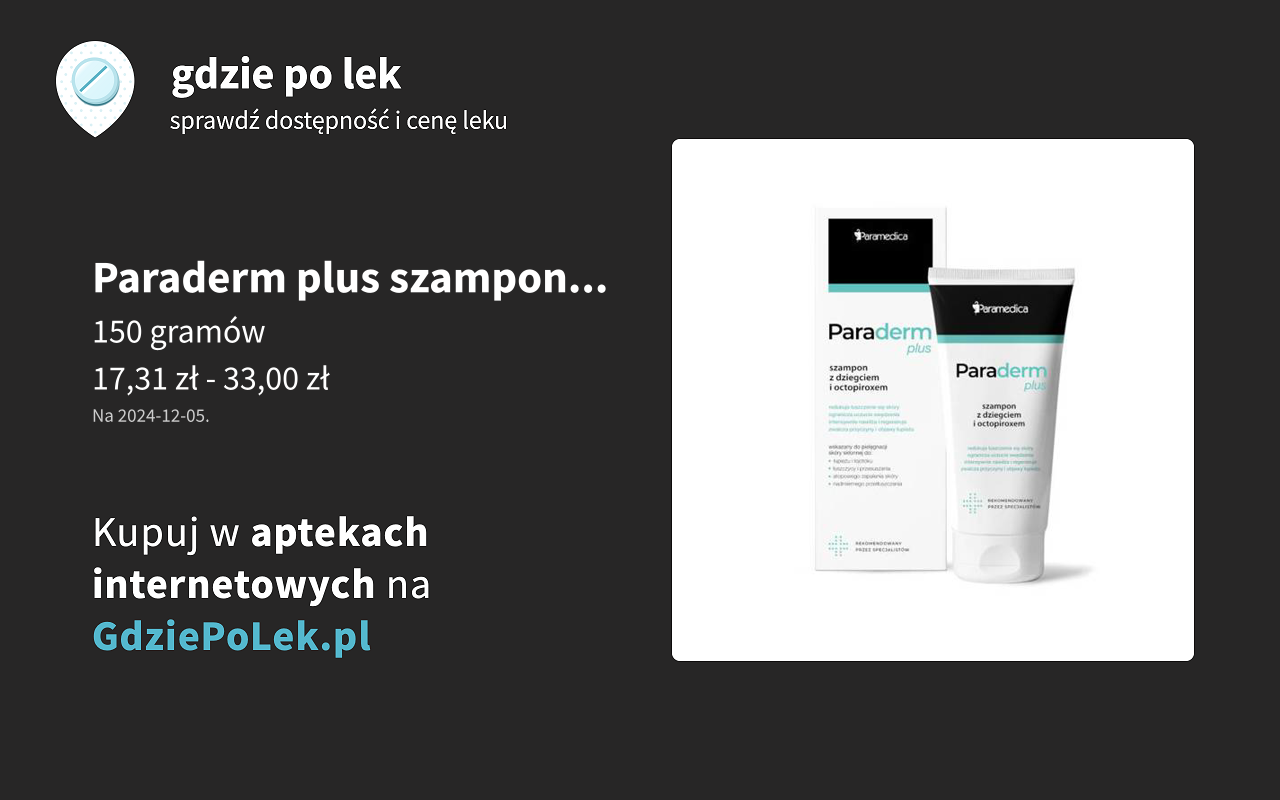 paraderm plus szampon