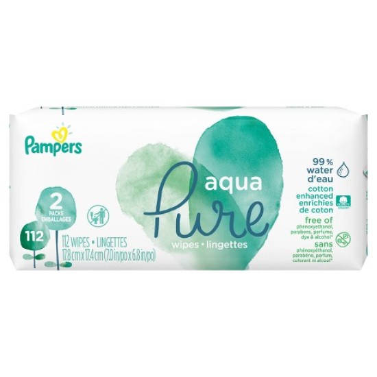 pampers aqua pure wipes 70