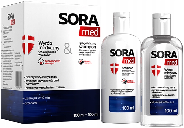 sora płyn szampon wszawica 100 100ml allegro