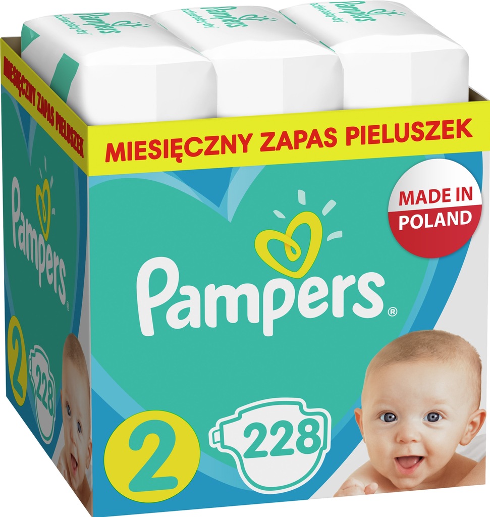 pampers new baby dry 2 228 szt