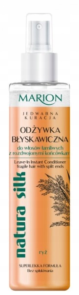 marion natura silk błyskawiczna odżywka do włosów łamliwych 150ml rossman