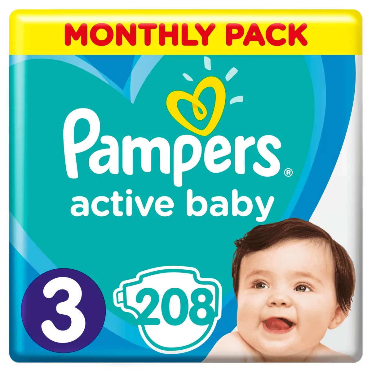 pampers 3 208 szt