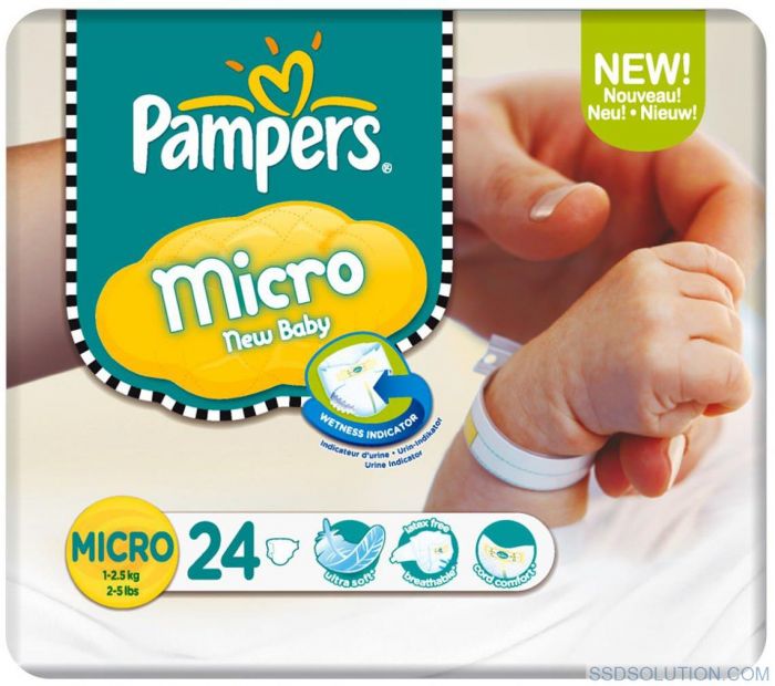 pampers new baby size 0 micro carry pack 24 nappies