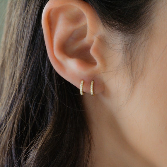 huggie earrings etsy