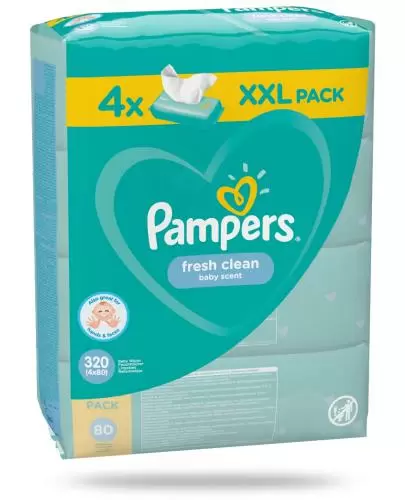 fresh clean pampers 4 x cena