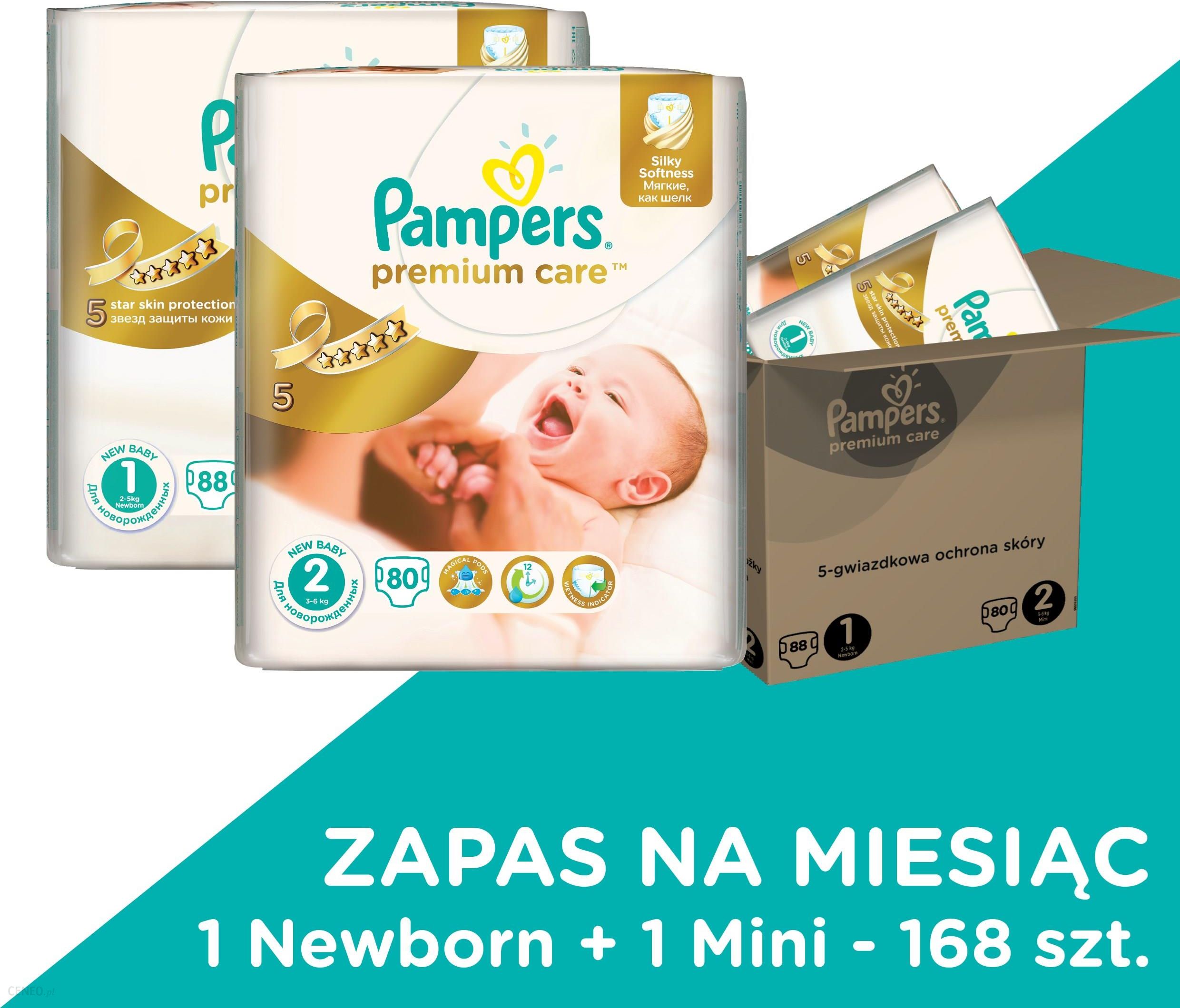 pampers pieluszki premium care newborn mini 168