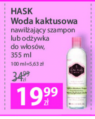 hask szampon do włosów z wodą kaktusową