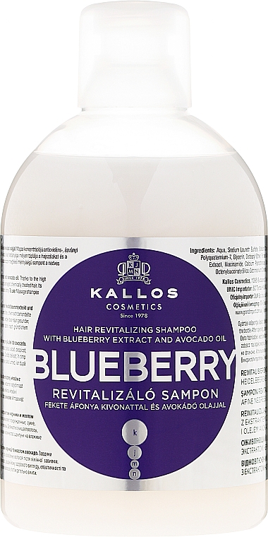 kallos kjmn blueberry szampon do włosów 1000ml wizaz