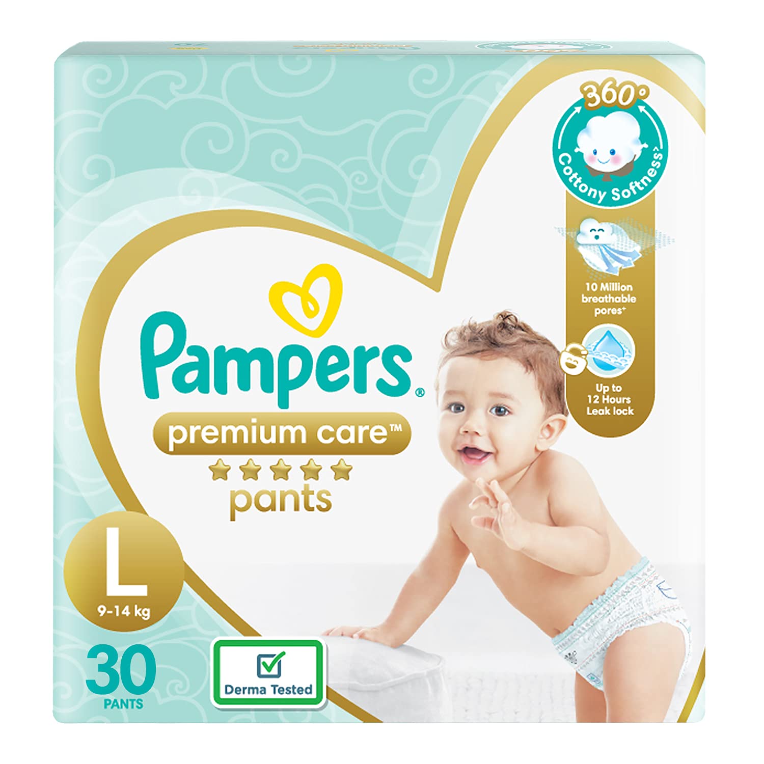 pampers prenium pants large