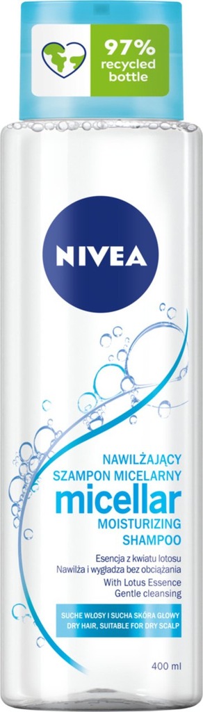 nivea nawilżający szampon micelarny 400 ml