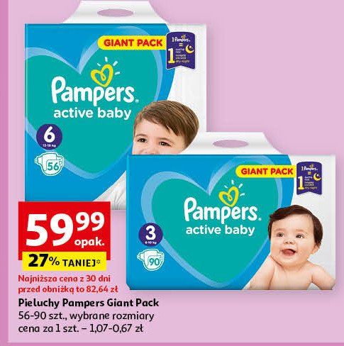 promocje pieluch pampers 6