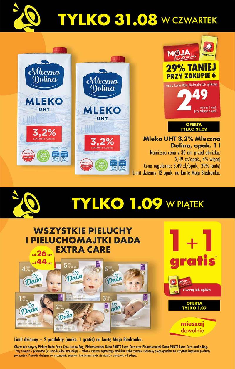 mleko i pieluchy promocje