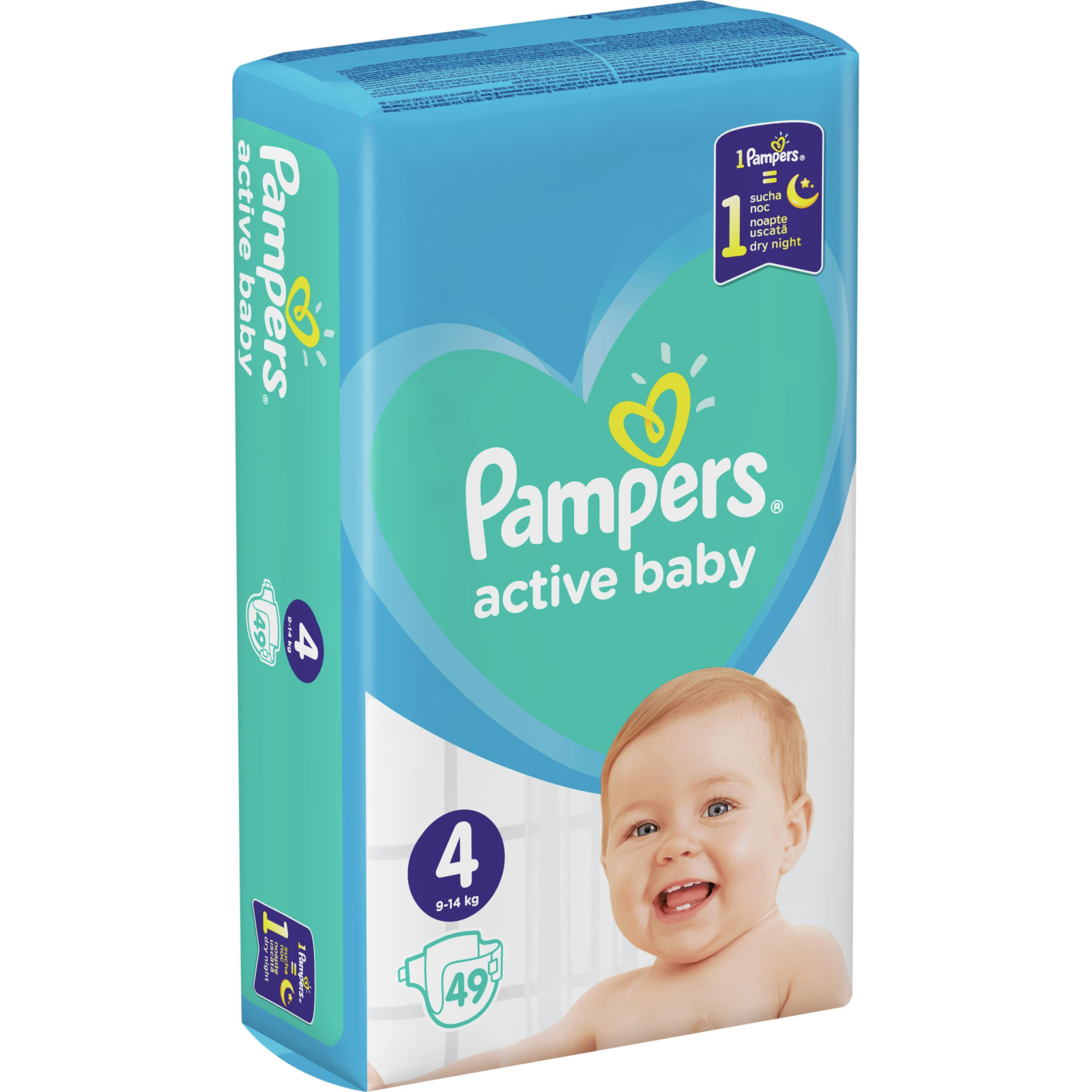 pampers active baby dry 4 49 sztuk