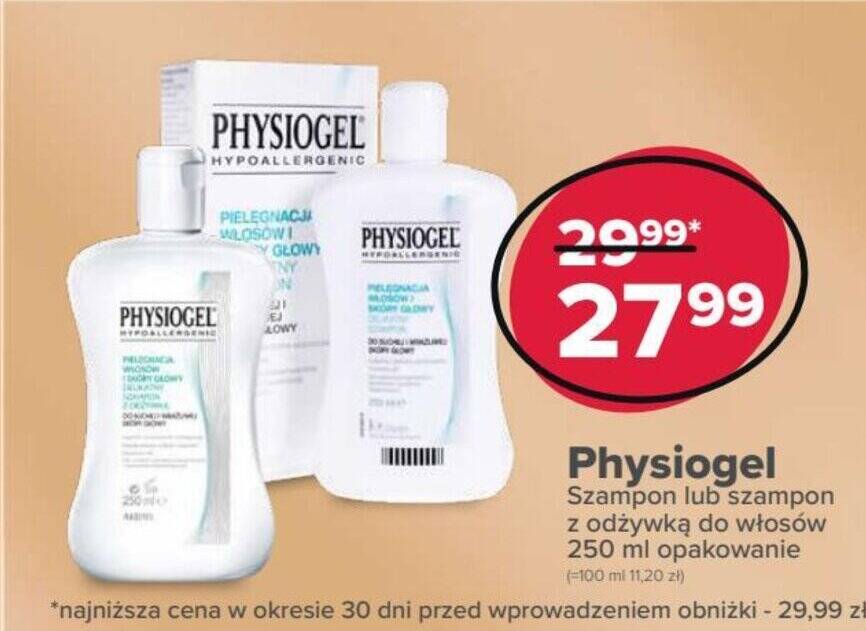 physiogel szampon i odżywka cena