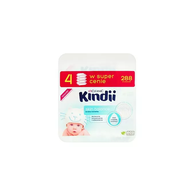 kindii cleanic chusteczki nawilżane skin balance sklad