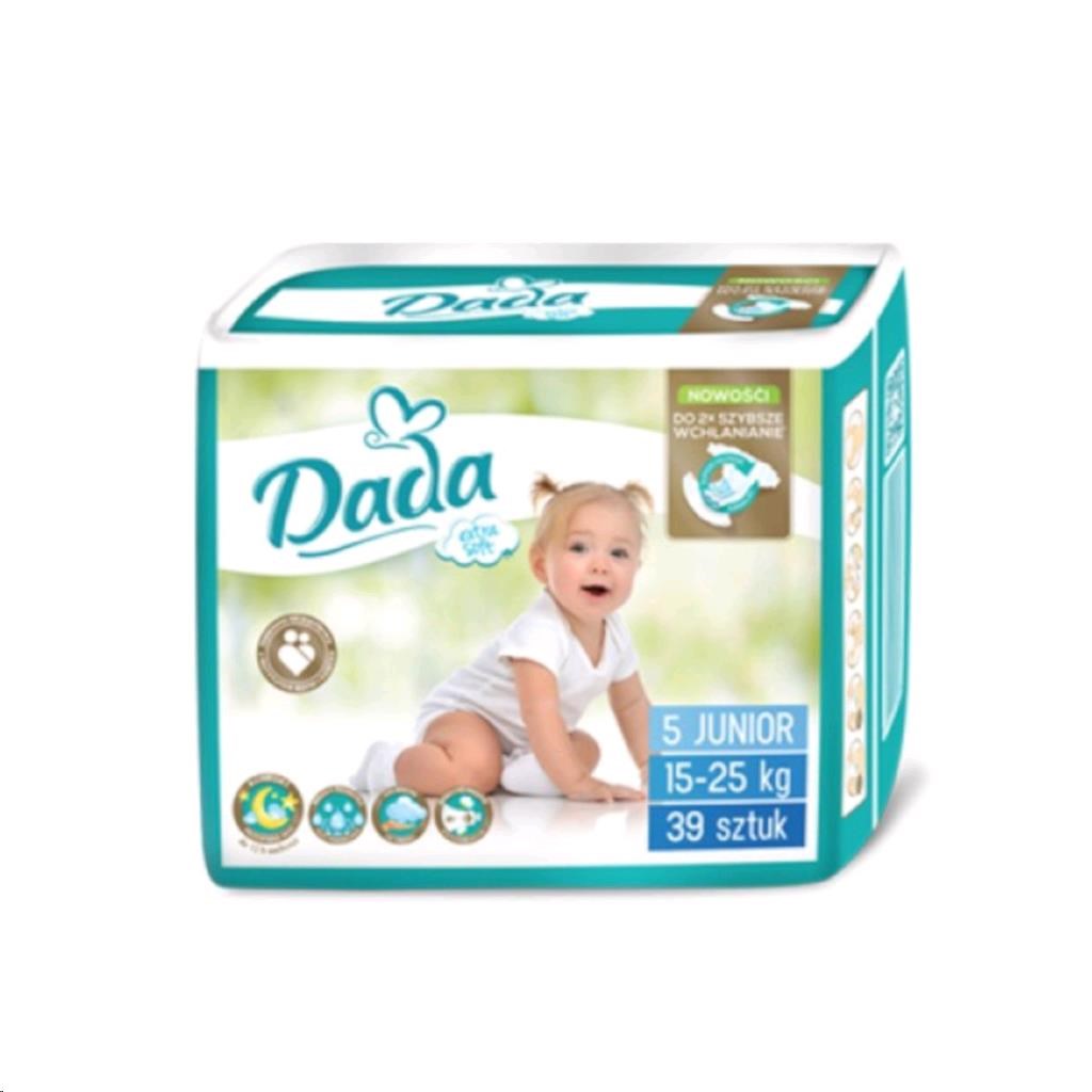 pieluszki dziecięce jednorazowe dada extra soft 5 junior 15-25 kg