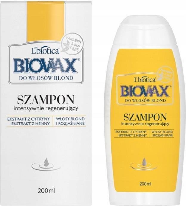 lbiotica biovax intensywnie regenerujący szampon do włosów blond opinie