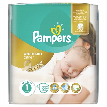 pampers premium care 1 newborn 22 szt