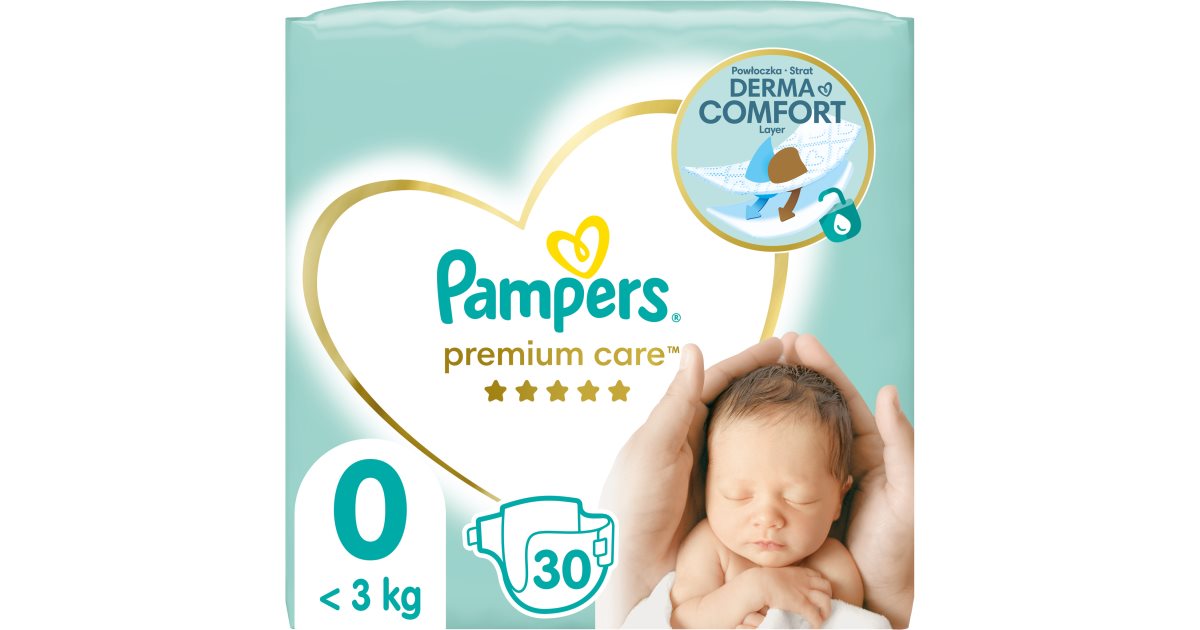 pampers premium care 1barwiące na niebiesko