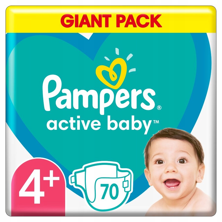 pieluchy pampers active baby mega box plus 4 maxi xxl