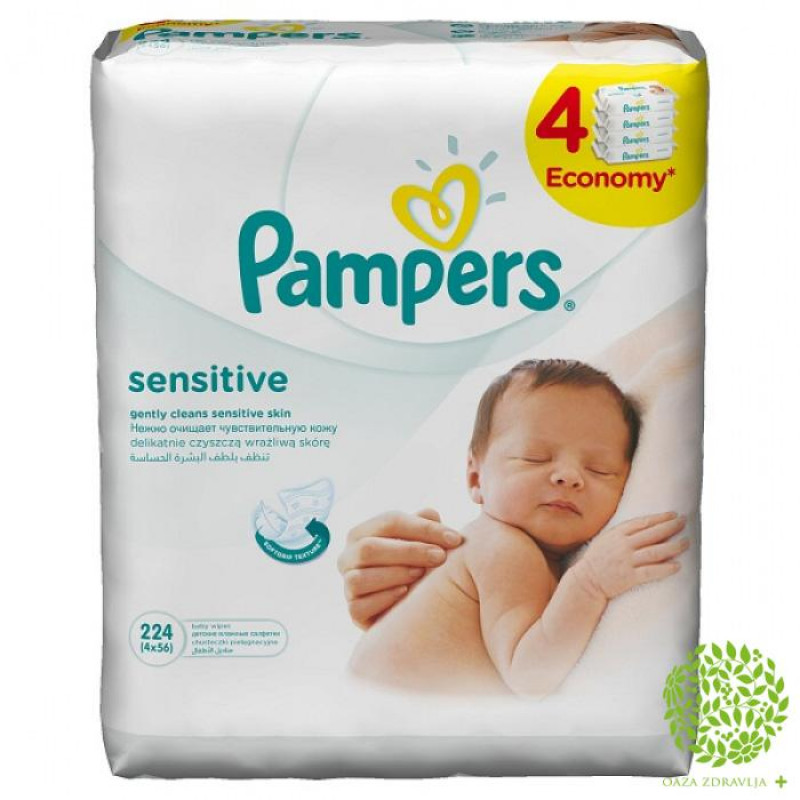 pampers sensitive x4 cena