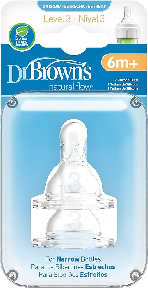 Dr.Browns 313 Silicone nipple for bottles 9m+