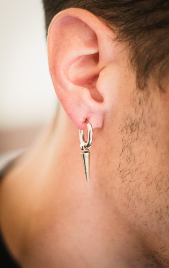 huggie hoop earrings men produced by spikes