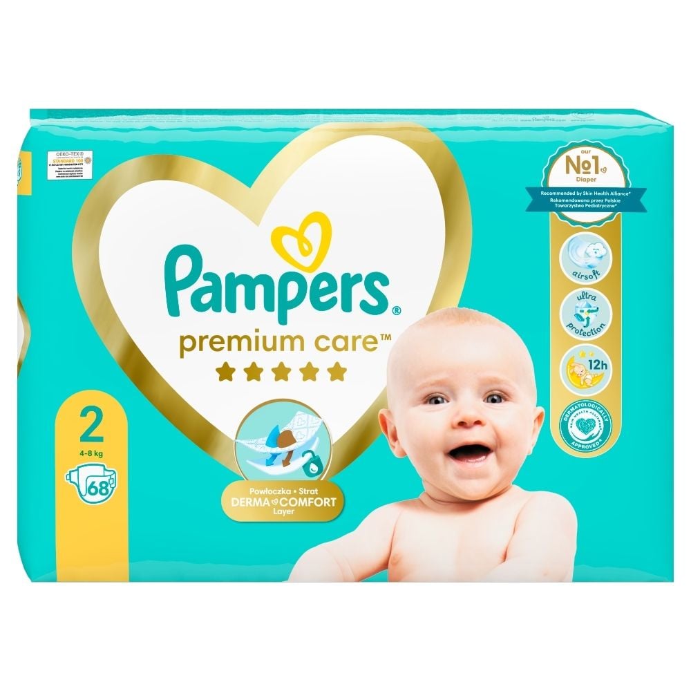 pampers premium care z wskaźnikiem wilgotności 22 szt