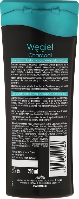 joanna węgiel szampon micelarny detoksykujący z odżywką opinie