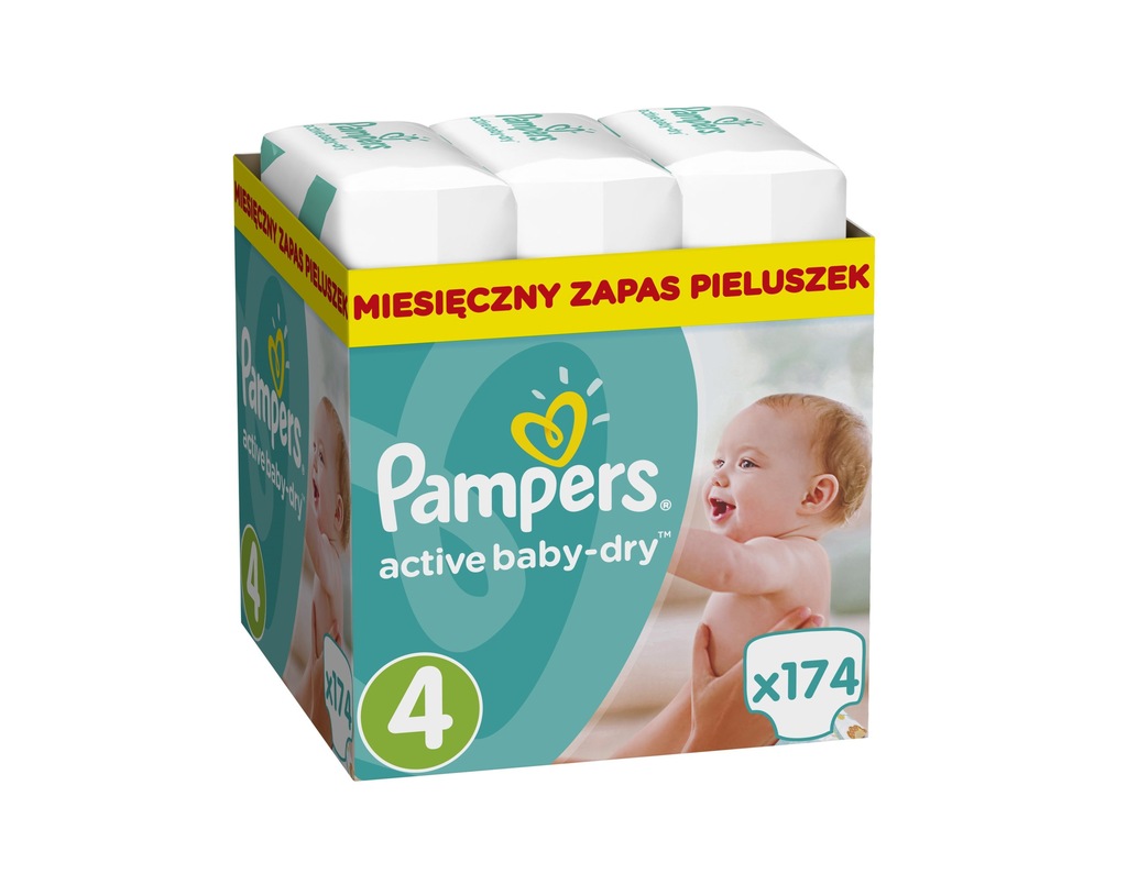 pamper active baby 4 174 szt