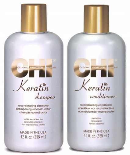 chi keratin gold zestaw szampon odżywka 2x355ml