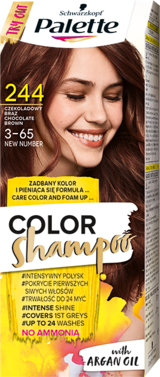 brązy szampon z palette