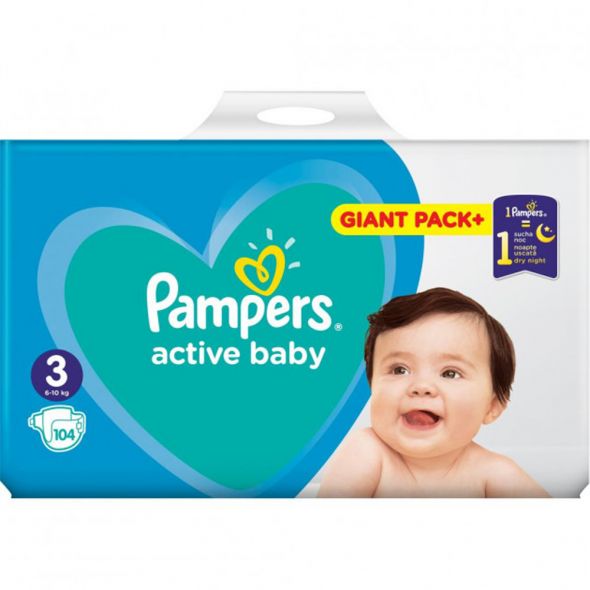 pampers active baby pieluchy 3 midi 42szt pieluszki