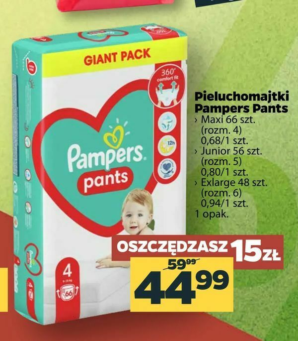 promocje pieluchomajtki pampers