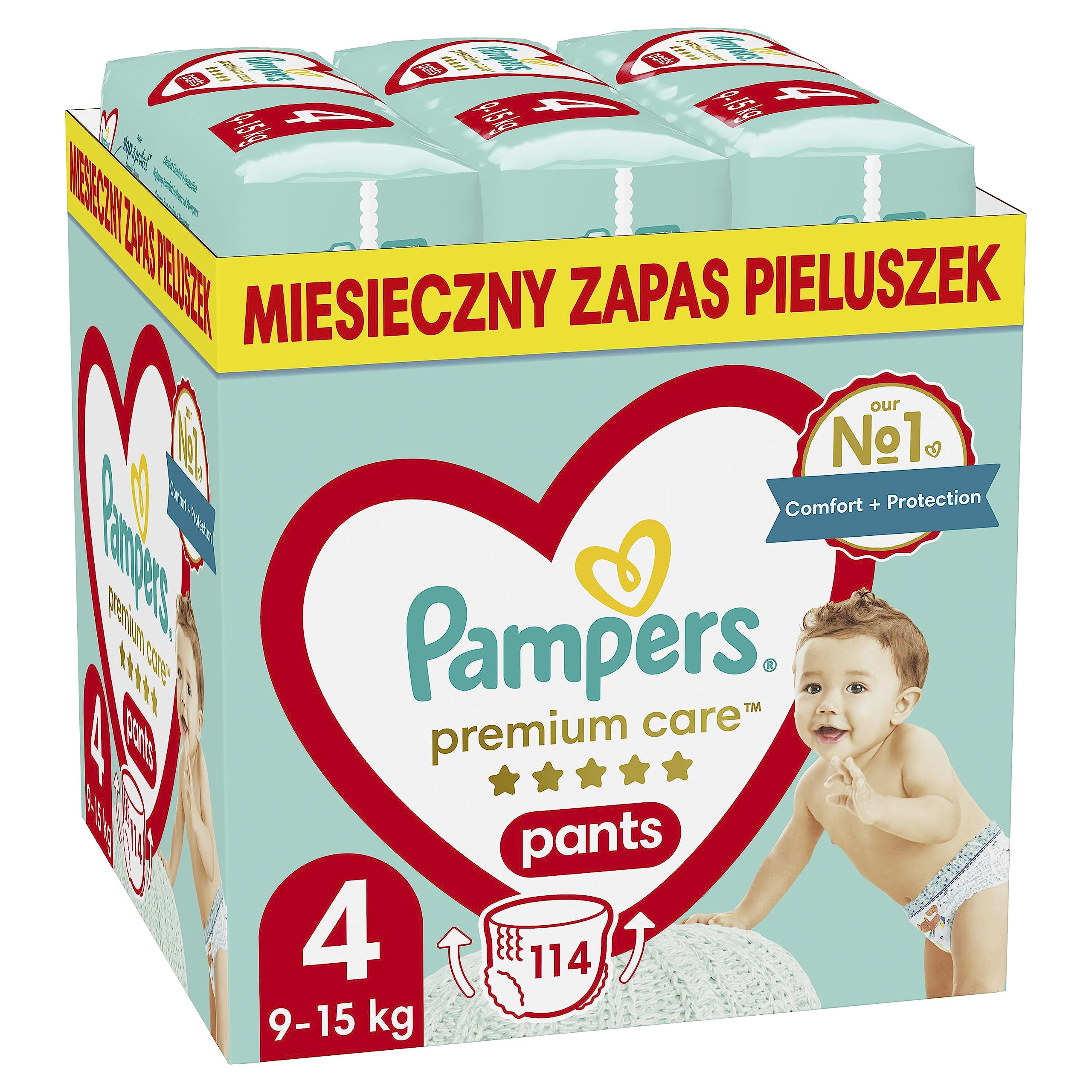 mala paczka pieluchomajtek pampers premium care 4