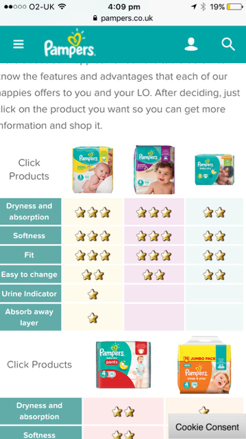 pampers active baby vs premium care