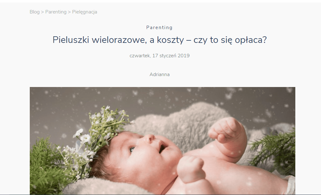 biała chmurka pieluchy